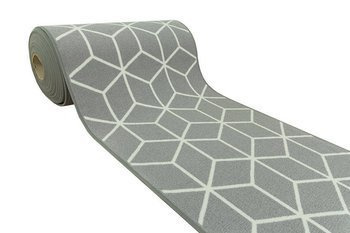 Antypoślizgowy chodnik cubes 19 jasny szary guma szerokość 120 cm