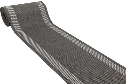 Chodnik Sznurkowy Natura Loper 3427 Grafit Krem Paski szerokość 80 cm