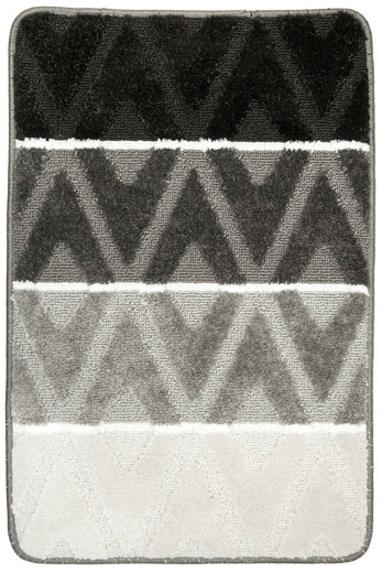 Komplet 3-częściowy Łazienkowy Palma Grey Romby Jasny Kontur