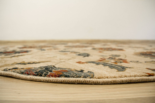 Okrągły Wełniany Dywan Superior Dywilan Latica Krem