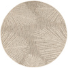 Okrągły Dywan Sznurkowy Patio 5028/170 Nature Beż Brąz Listki Outdoor