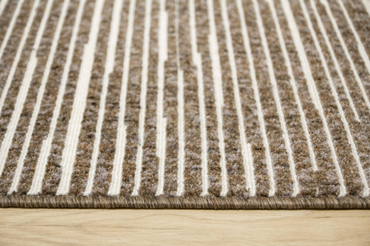 Chodnik Mix 40912-80 Brąz Krem Paski szerokość 100 cm