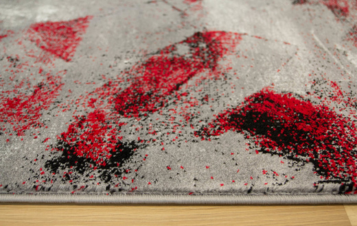 Chodnik Victoria B823A Red Czerwień Szary Przecierany szerokość 100 cm