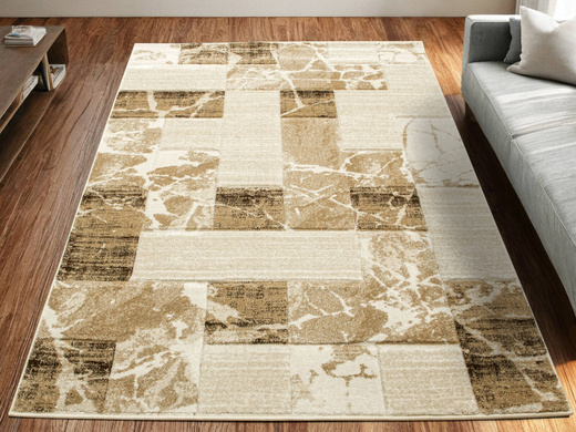 Dywan Amelia B171A cream/beige Beżowy Brązowy Kwadraty
