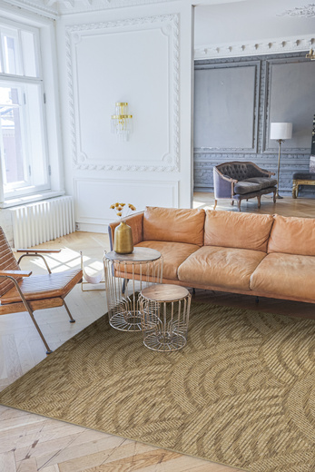 Dywan Sznurkowy Ella ST022A brown/brown Beż Brąz Wachlarze Outdoor