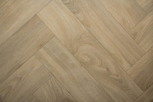 Obiektowa wykładzina PCV Soho Laurel Oak 116L Jodełka Parkiet Beż szerokość 1 m