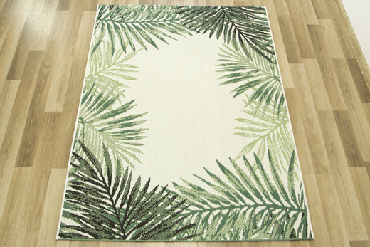Dywan Sznurkowy Syrena 19435/62 Liście Palmy Butelkowa Zieleń