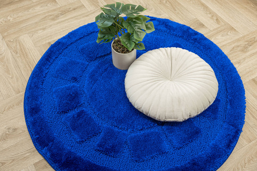 Dywanik Okrągły Łazienkowy Antypoślizgowy Ocean Blue Niebieski