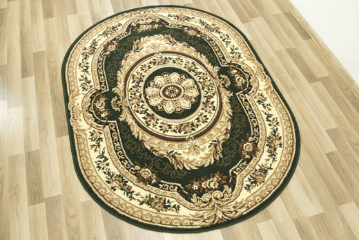 Owalny Dywan GOLD 146/32 owal zielony