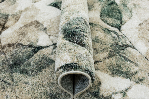 Dywan Kandy N041A l.beige/green Zielony Kaszmir Liście Fryz