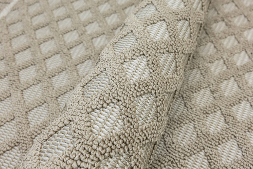 Dywan Milano 027 vizon/beige Beż Krem Romby Frędzelki