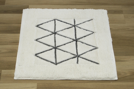 Dywanik do łazienki Jarpol Agadir Lurex Biały