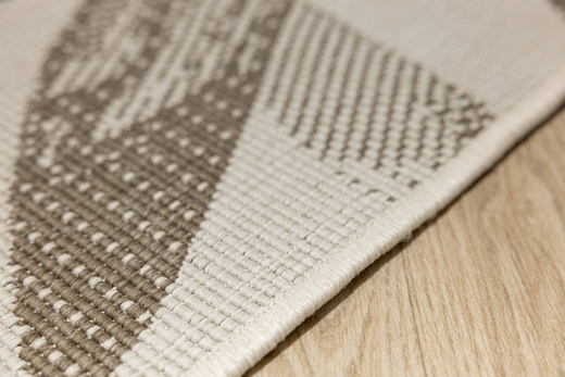 Dywan Dwustronny Sznurkowy Brussels 205768/10620 linen Jasny Beż Krem Liście Outdoor