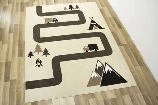 Dywan Kids 534456/97955 ivory Uliczki Góry Beż Brąz