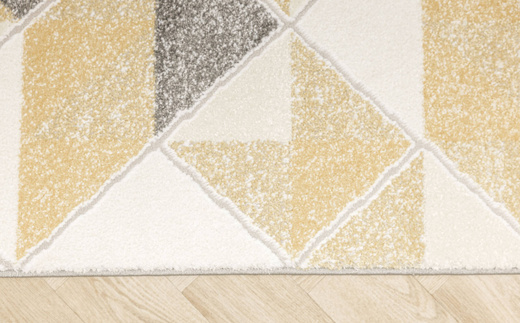 Dywan Olympos 4157 cream/yellow Żółty Szary Krem Trójkąty