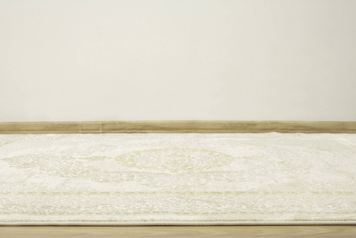 Lśniący Dywan Allora Plus B826A cream/gold Ornament Beż Krem Złoto