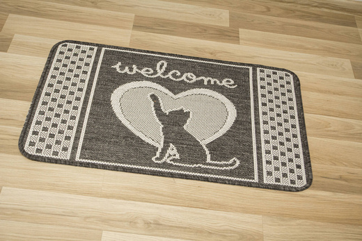 Wycieraczka FLEX 119149/80 Grafit Srebrny Kotek Welcome