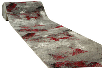 Chodnik Victoria B823A Red Czerwień Szary Przecierany szerokość 70 cm