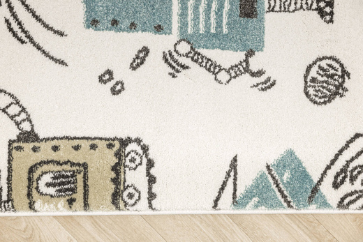 Dywan Lima G931A cream/d.grey Pastelowy Krem Turkus Roboty