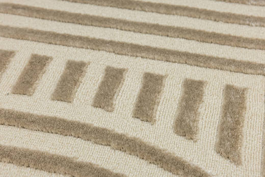 Dywan Misha J487A d.beige/beige Beżowy Geometria Linie