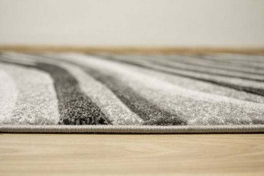 Dywan Amelia C012B grey/black Szary Czarny Fale