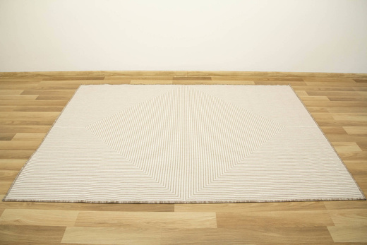 Dywan Dwustronny Sznurkowy Brussels 205697/10610 Linen Beż Krem Romb Linie Outdoor