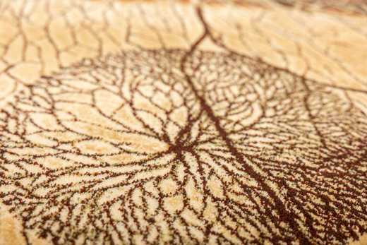 Okrągły Wełniany Dywan Isfahan Bellona Bursztyn