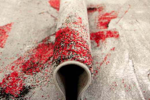 Chodnik Victoria B823A Red Czerwień Szary Przecierany szerokość 80 cm