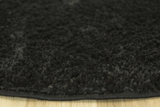Okrągły Dywan Boho 111 black Czarny Shaggy