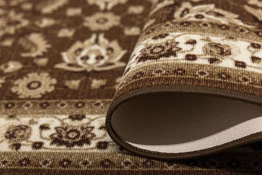 Chodnik Antypoślizgowy Antico 17 Brąz Ornament szerokość 67 cm