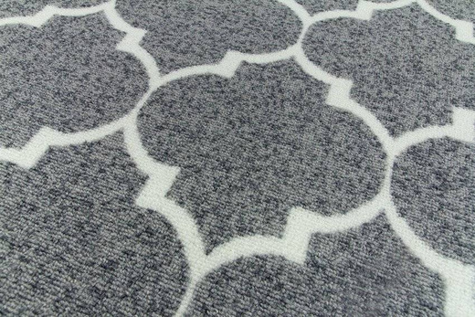 Dywan okrągły Clover 19 j.szary koniczyna marokańska