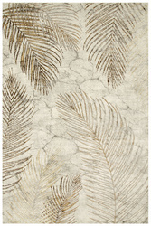 Dywan Modena 5297 bone/l.brown Krem Brąz Szary Liście Palm Marmur