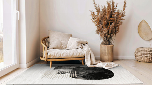 Dywan Kashmir KR107H Black/Vizon Czarny Złoty Abstrakcja