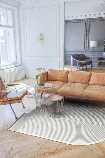 Dywan Selenne GS007G Grey/Grey Szary Krem Paski Ksztalt