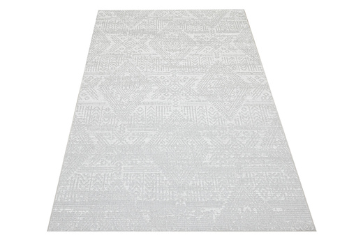 Dywan Sznurkowy Haga 04196A cream/l.grey Szary Krem Ornament Romby Outdoor