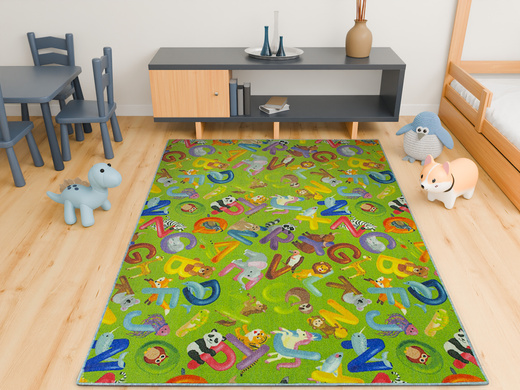 Dywan Alfabet 12 green
