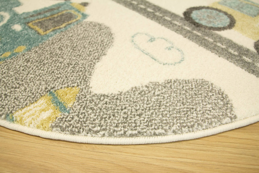 Okrągły Dywan Lima E180A cream/l.grey Uliczki Krem Szary