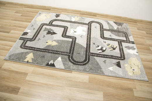 Dywan Dziecięcy Lima F498A l.grey/cream Uliczki Misie