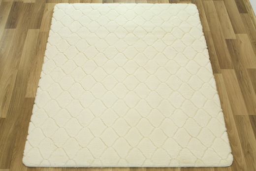 Dywan RABBIT 3D Cream Romby Pluszowy