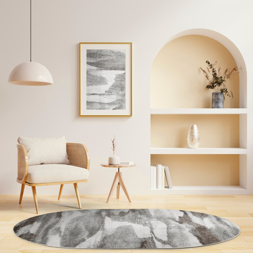 Dywan Owalny Ponte N282A l.grey/d.greyO Szary Brąz