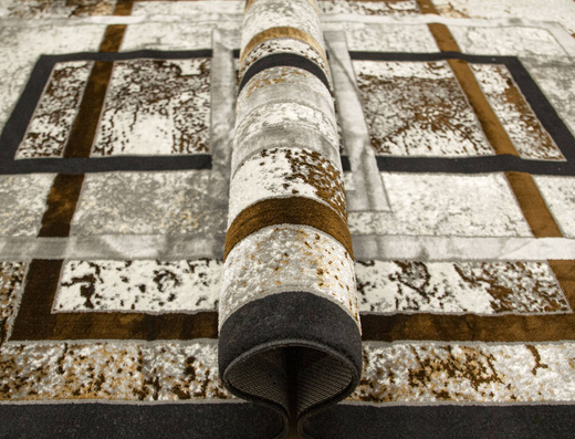 Dywan Modena 4565 m.grey/d.brown Prostokąty