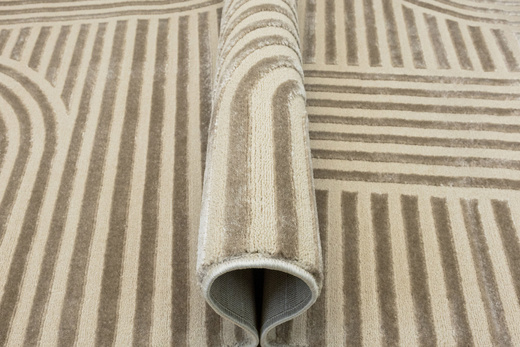 Dywan Misha J487A d.beige/beige Beżowy Geometria Linie