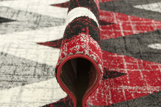 Dywan Sumatra D581A white/red Czerwony Szary Czarny