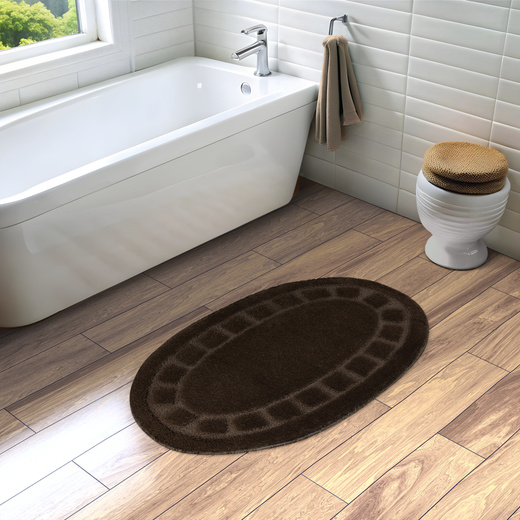 Dywanik Łazienkowy Antypoślizgowy Ocean Wenge Owalny