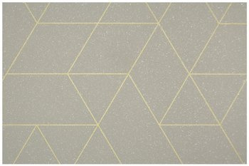 Wykładzina PCV Planet Jester 593 Jasne Szare Trójkąty Romby z Brokatem szerokość 1,5 m