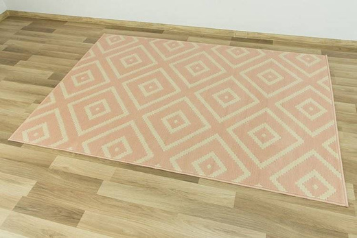 Dywan LUNA 503572/85822 romby różowe