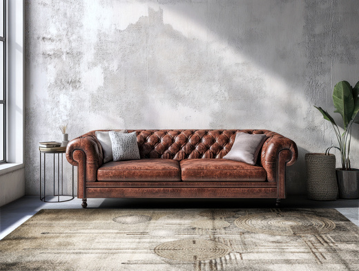 Dywan Ponte N877A d.grey/beige Szary Brąz Okręgi