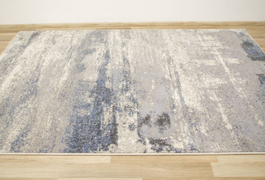 Wełniany Dywan Isfahan Abrio Beige Niebieski Beżowy Abstrakcja