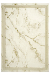 Lśniący Dywan Allora Plus B839A cream/gold Marmur Beż Krem Złoto