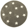 Okrągły dywan Karo 6066A white/mink 31 Szarobrązowy Krem Gwiazdki